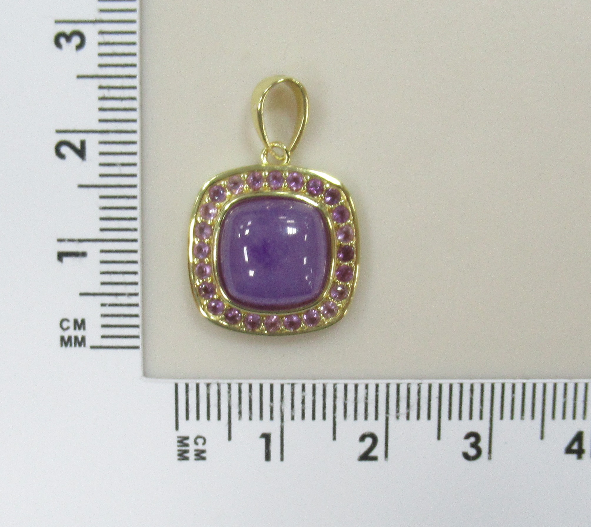 Серебряная подвеска с лавандовым жадеитом